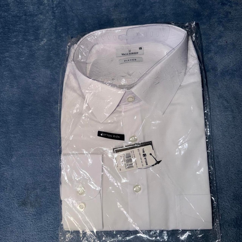 Cotton Rich White Button Down Shirt